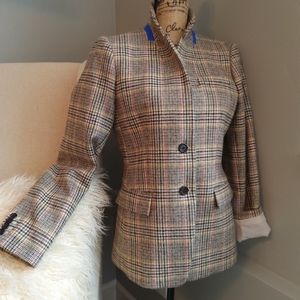 J Crew Plaid Wool Blazer